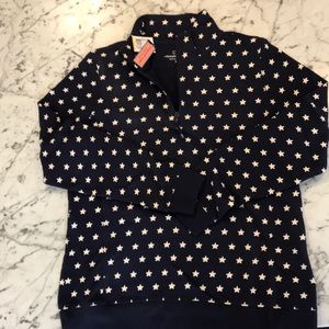 Vineyard Vines stars zipper neck pullover